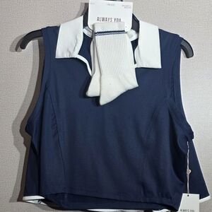 Always Navy and White Sleeveless Tank Top